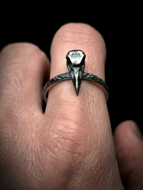 Anillo Calavera de Cuervo - Pequeño - Imagen 2